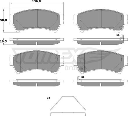 TOMEX brakes TX 17-40 - Brake Pad Set, disc brake onlydrive.pro