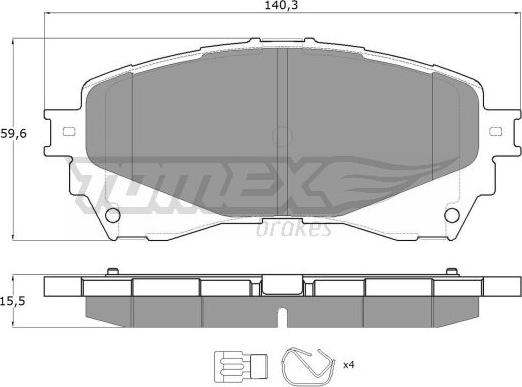 TOMEX brakes TX 17-41 - Brake Pad Set, disc brake onlydrive.pro