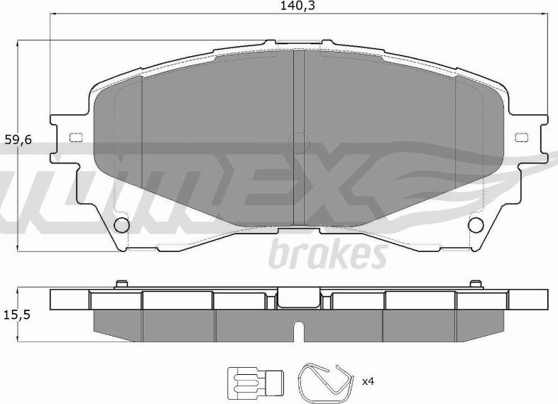 TOMEX brakes TX 17-41 - Brake Pad Set, disc brake onlydrive.pro