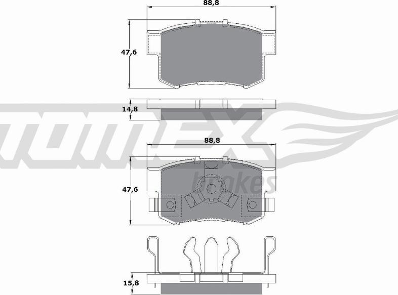 TOMEX brakes TX 17-53 - Тормозные колодки, дисковые, комплект onlydrive.pro