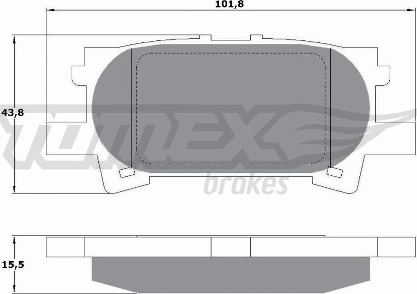 TOMEX brakes TX 17-64 - Brake Pad Set, disc brake onlydrive.pro