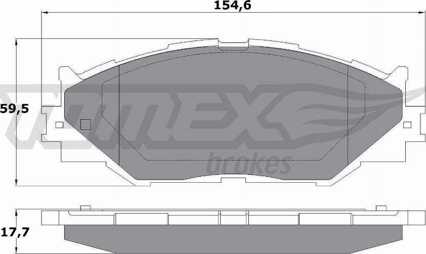 TOMEX brakes TX 17-62 - Piduriklotsi komplekt,ketaspidur onlydrive.pro