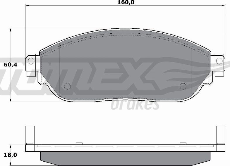 TOMEX brakes TX 17-04 - Bremžu uzliku kompl., Disku bremzes onlydrive.pro