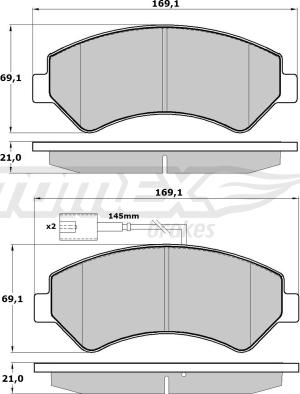 TOMEX brakes TX 17-19 - Stabdžių trinkelių rinkinys, diskinis stabdys onlydrive.pro