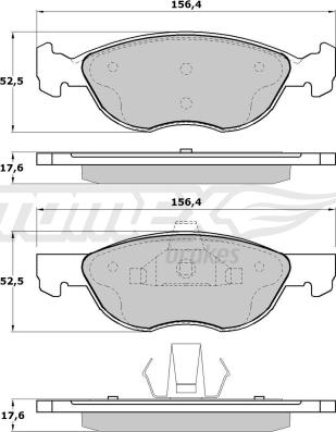 TOMEX brakes TX 17-17 - Stabdžių trinkelių rinkinys, diskinis stabdys onlydrive.pro