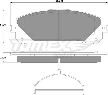 TOMEX brakes TX 17-80 - Brake Pad Set, disc brake onlydrive.pro