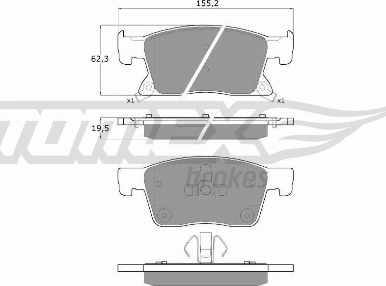 TOMEX brakes TX 17-87 - Brake Pad Set, disc brake onlydrive.pro