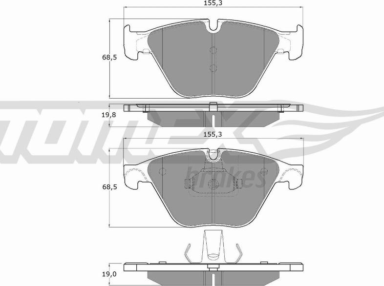 TOMEX brakes TX 17-35 - Тормозные колодки, дисковые, комплект onlydrive.pro