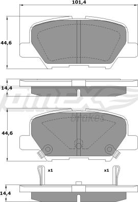 TOMEX brakes TX 17-30 - Тормозные колодки, дисковые, комплект onlydrive.pro