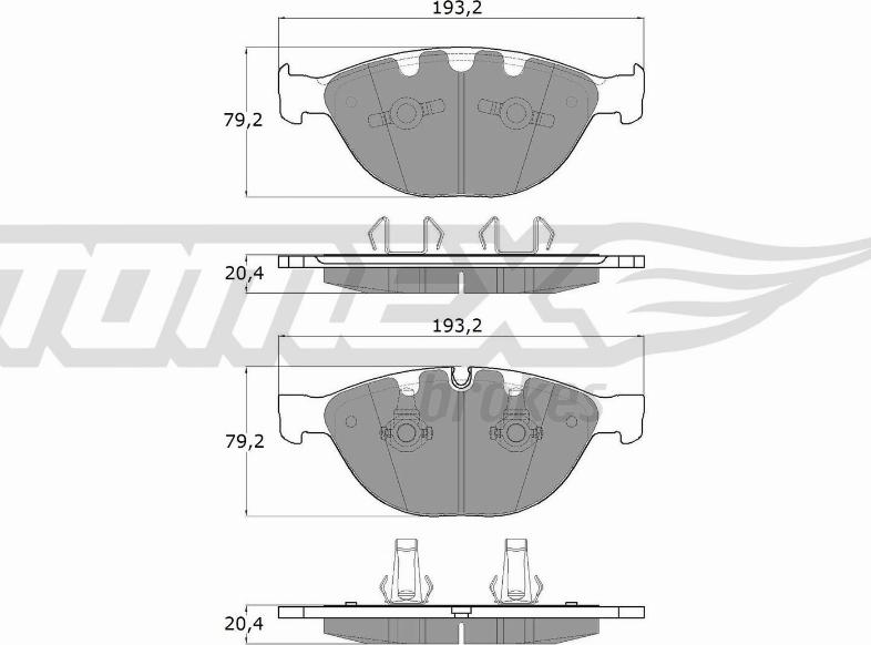 TOMEX brakes TX 17-37 - Brake Pad Set, disc brake onlydrive.pro