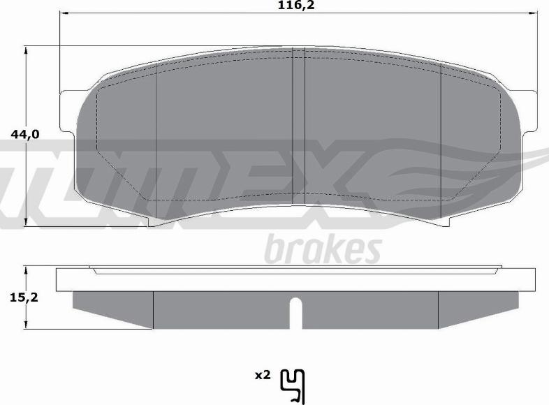 TOMEX brakes TX 17-79 - Brake Pad Set, disc brake onlydrive.pro