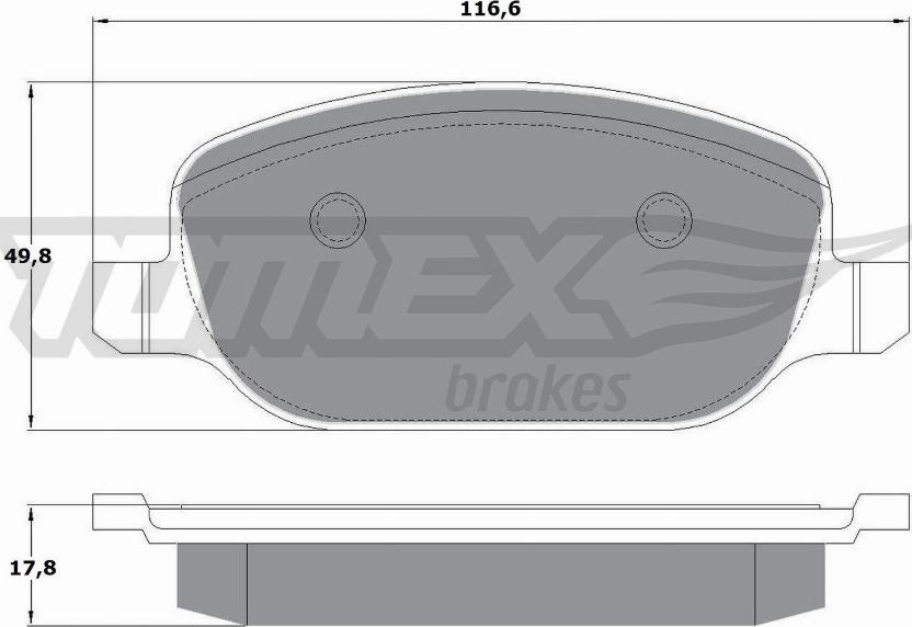 TOMEX brakes TX 17-70 - Brake Pad Set, disc brake onlydrive.pro
