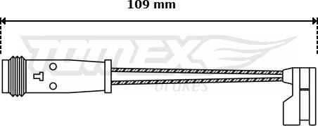 TOMEX brakes TX 30-55 - Indikators, Bremžu uzliku nodilums onlydrive.pro