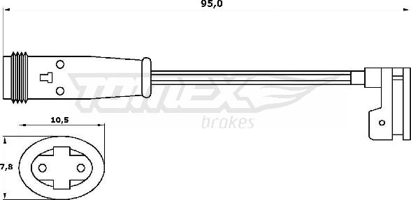 TOMEX brakes TX 30-56 - Сигнализатор, износ тормозных колодок onlydrive.pro