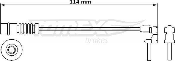 TOMEX brakes TX 30-69 - Warning Contact, brake pad wear onlydrive.pro