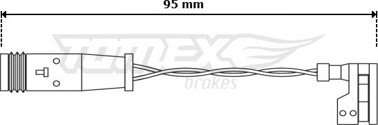 TOMEX brakes TX 30-66 - Indikators, Bremžu uzliku nodilums onlydrive.pro