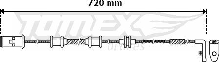 TOMEX brakes TX 30-39 - Įspėjimo kontaktas, stabdžių trinkelių susidėvėjimas onlydrive.pro