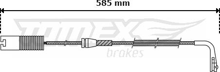 TOMEX brakes TX 30-35 - Įspėjimo kontaktas, stabdžių trinkelių susidėvėjimas onlydrive.pro