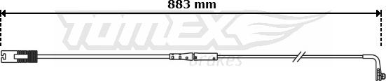 TOMEX brakes TX 30-75 - Warning Contact, brake pad wear onlydrive.pro