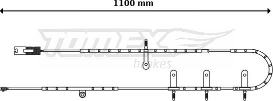 TOMEX brakes TX 30-71 - Hoiatuskontakt, piduriklotsi kulumine onlydrive.pro