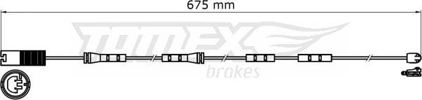 TOMEX brakes TX 31-36 - Įspėjimo kontaktas, stabdžių trinkelių susidėvėjimas onlydrive.pro