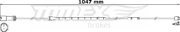 TOMEX brakes TX 31-21 - Indikators, Bremžu uzliku nodilums onlydrive.pro