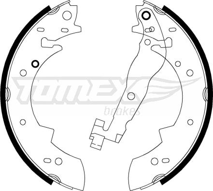 TOMEX brakes TX 20-62 - Комплект тормозных колодок, барабанные onlydrive.pro