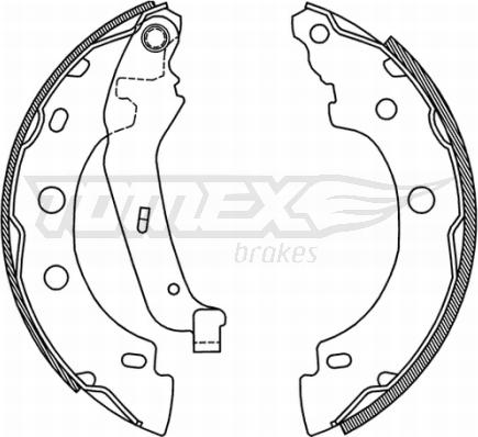 TOMEX brakes TX 21-00 - Комплект тормозных колодок, барабанные onlydrive.pro