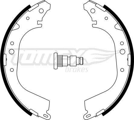 TOMEX brakes TX 23-35 - Brake Shoe Set onlydrive.pro