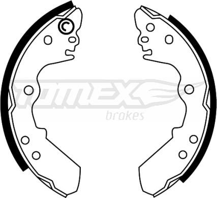 TOMEX brakes TX 22-47 - Brake Shoe Set onlydrive.pro