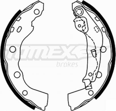 TOMEX brakes TX 22-00 - Brake Shoe Set onlydrive.pro