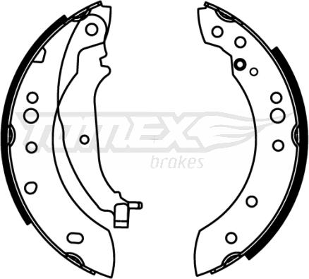 TOMEX brakes TX 22-21 - Brake Shoe Set onlydrive.pro