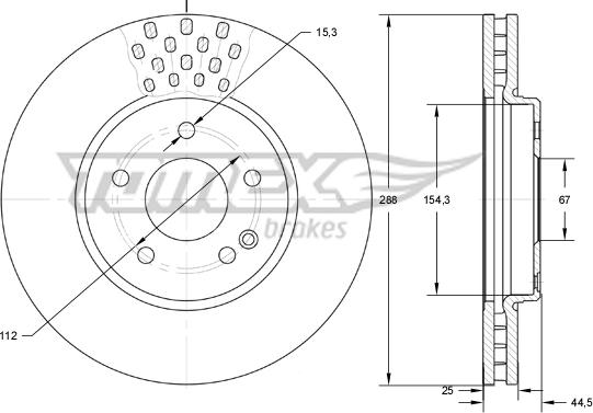 TOMEX brakes TX 74-09 - Brake Disc onlydrive.pro