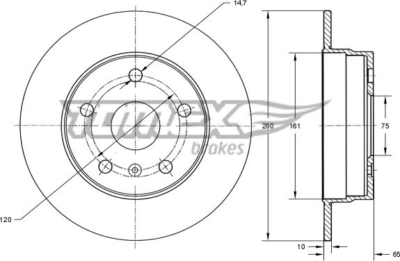 TOMEX brakes TX 74-00 - Brake Disc onlydrive.pro