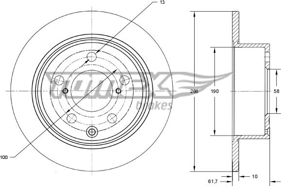 TOMEX brakes TX 74-15 - Brake Disc onlydrive.pro