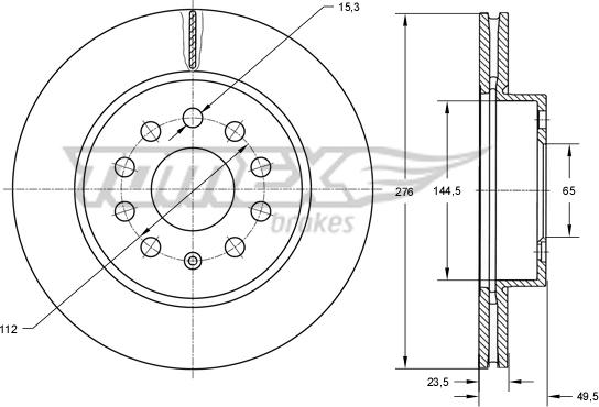 TOMEX brakes TX 74-10 - Brake Disc onlydrive.pro