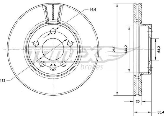 TOMEX brakes TX 70-54 - Brake Disc onlydrive.pro