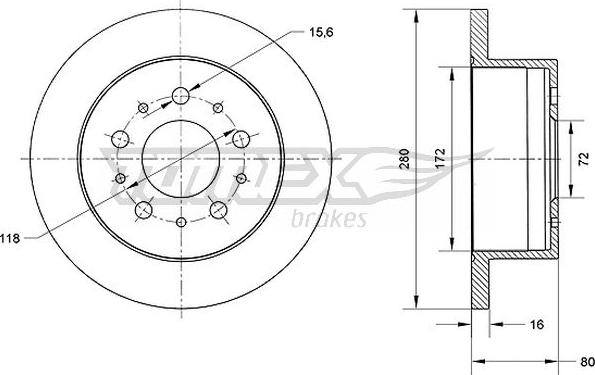 TOMEX brakes TX 70-61 - Brake Disc onlydrive.pro