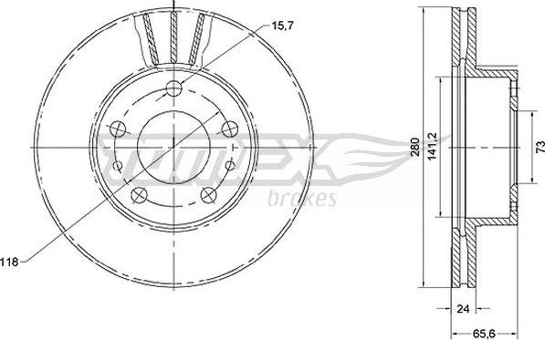 TOMEX brakes TX 70-19 - Bremžu diski onlydrive.pro