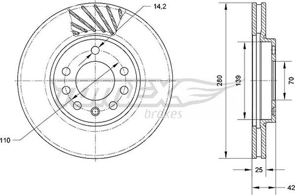 TOMEX brakes TX 70-11 - Brake Disc onlydrive.pro