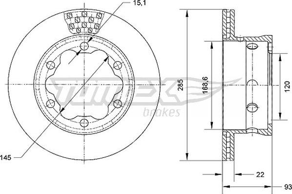 TOMEX brakes TX 70-25 - Jarrulevy onlydrive.pro