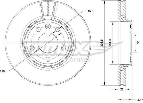 TOMEX brakes TX 70-27 - Brake Disc onlydrive.pro