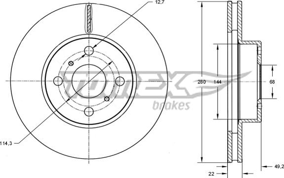 TOMEX brakes TX 70-72 - Тормозной диск onlydrive.pro