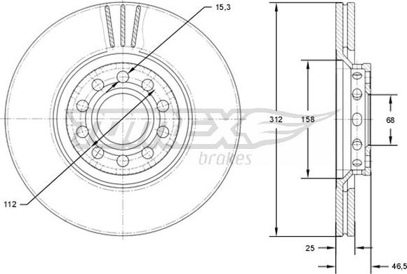 TOMEX brakes TX 71-97 - Brake Disc onlydrive.pro