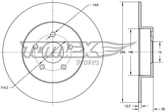 TOMEX brakes TX 71-46 - Piduriketas onlydrive.pro