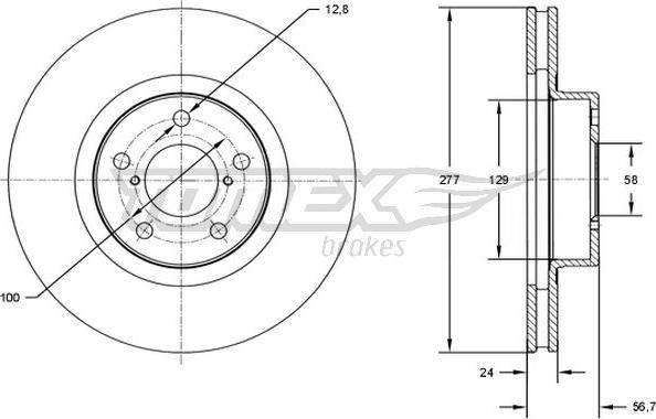 TOMEX brakes TX 71-51 - Brake Disc onlydrive.pro