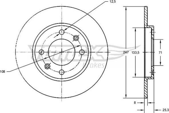 TOMEX brakes TX 71-53 - Brake Disc onlydrive.pro