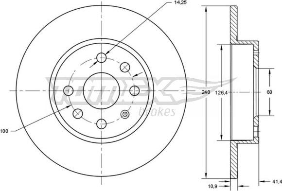 TOMEX brakes TX 71-52 - Brake Disc onlydrive.pro