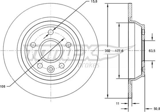 TOMEX brakes TX 71-61 - Brake Disc onlydrive.pro