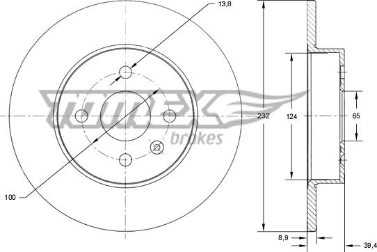 TOMEX brakes TX 71-63 - Тормозной диск onlydrive.pro